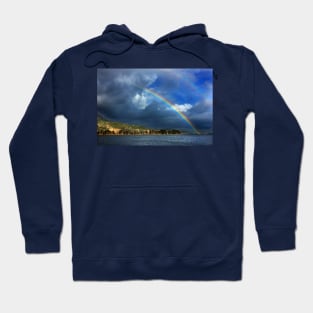 Double rainbow at Kaiafas lake Hoodie